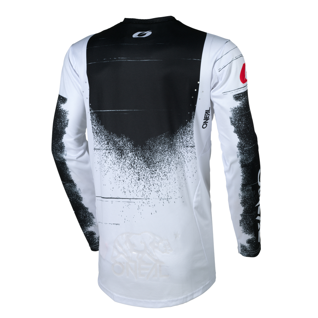 JERZEES 7221 Long Sleeve Shirt – Black Ink/White, Contrast Collar, Raglan Sleeve