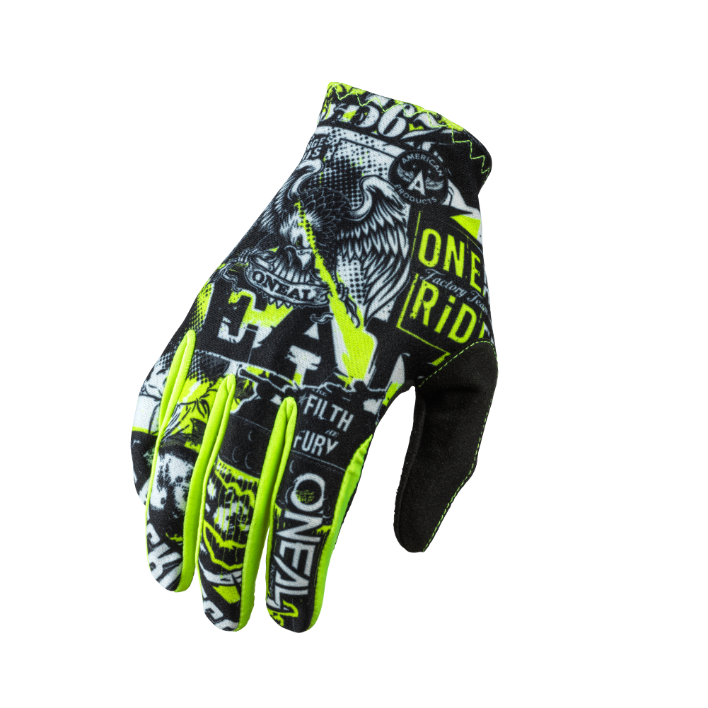 Youth Matrix Attack Glove Black/Neon Yellow