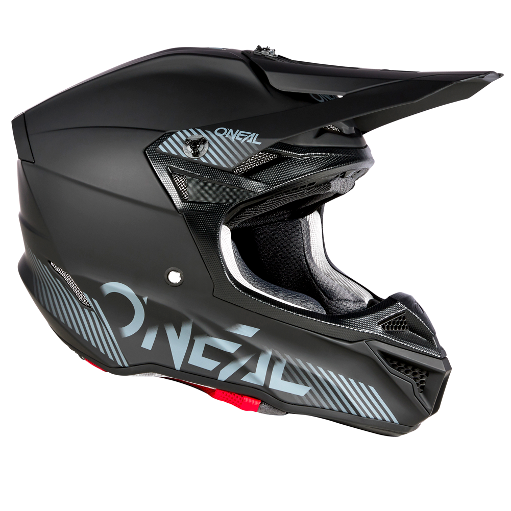 Casque Motocross O'NEAL 1SRS Solid - Norme ECE 22.05 - Mixte Adulte - Noir/Rose Taille L
