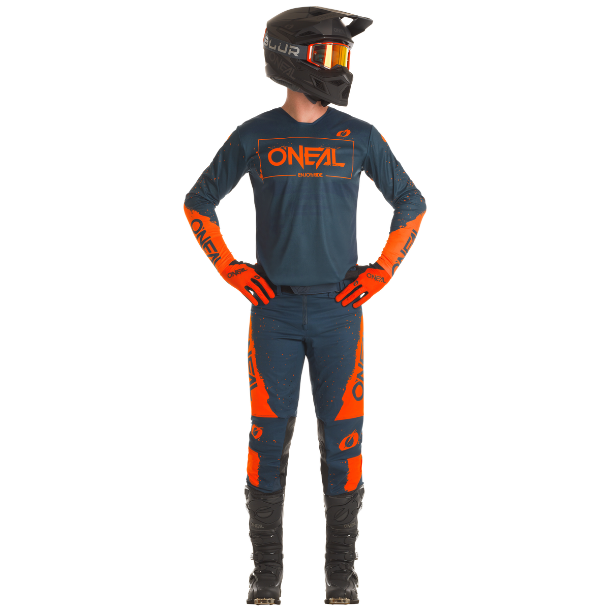 Youth Mayhem Paint Pant Navy/Orange