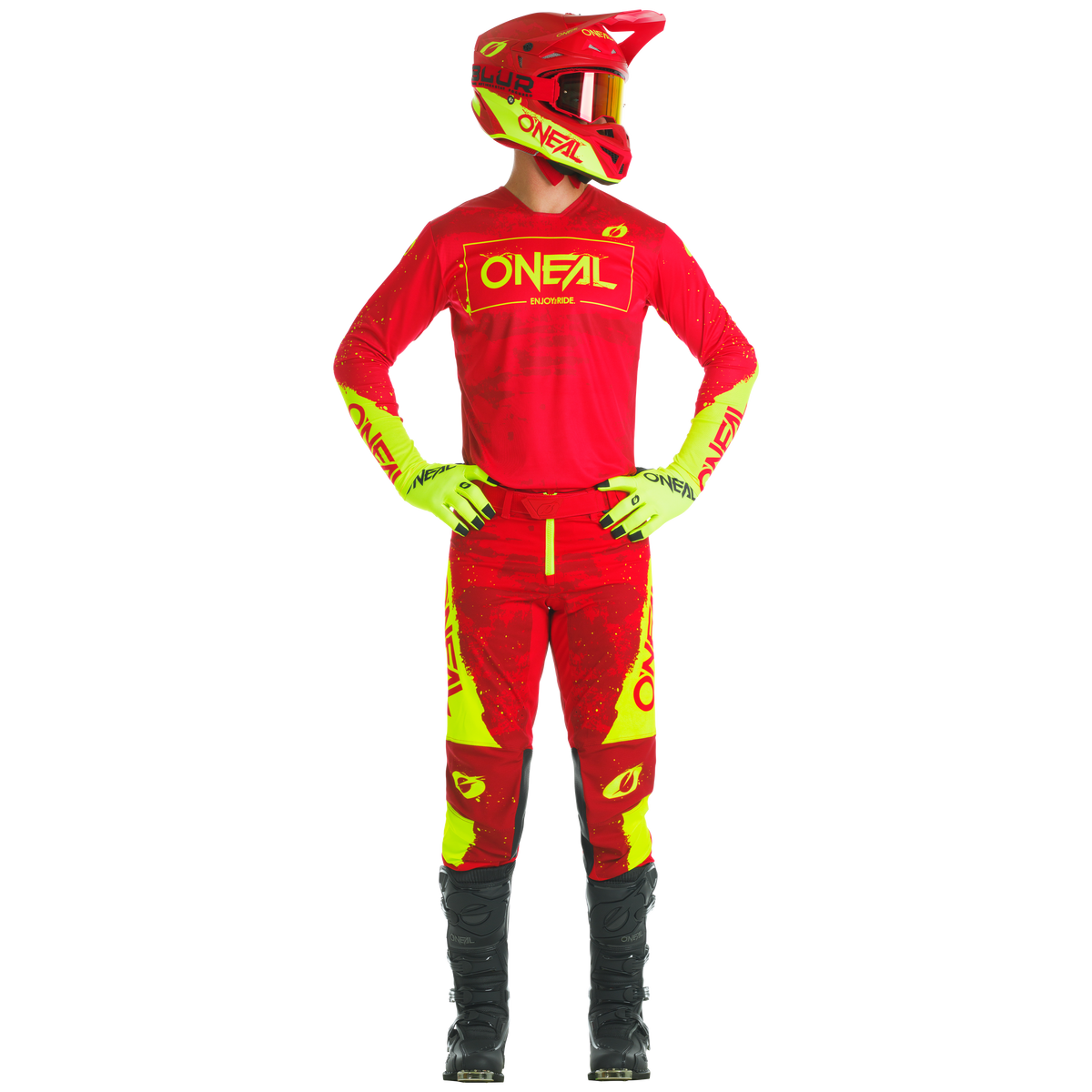 Mayhem Youth Paint Jersey Red/Neon