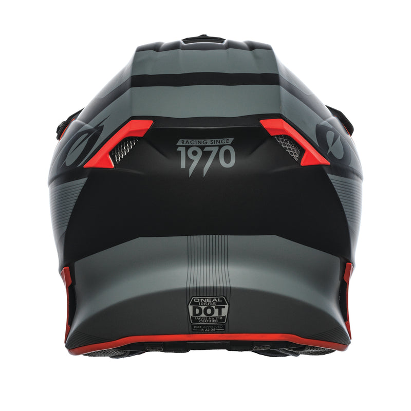 10 SRS Compact Gray/Red Helmet