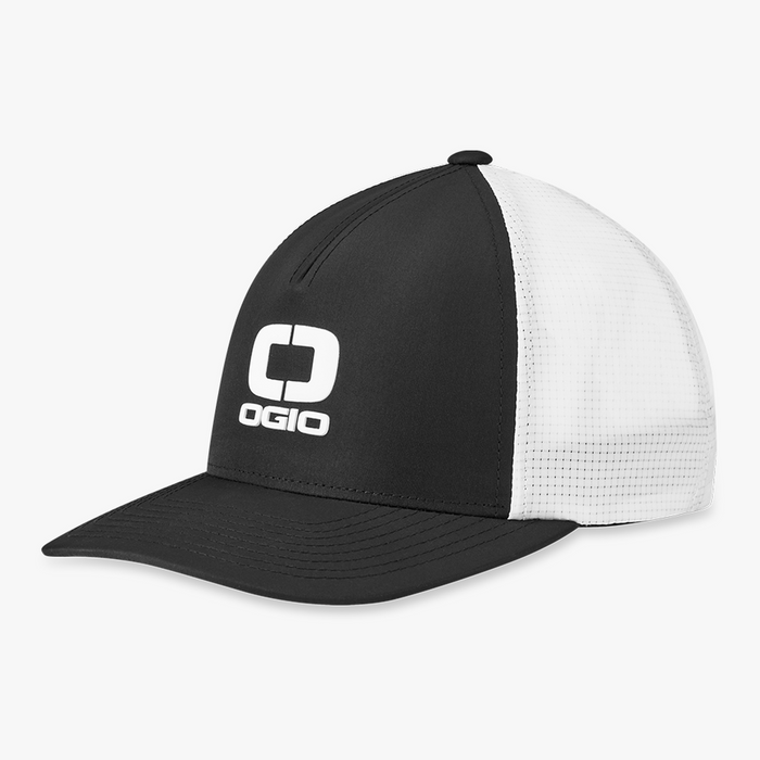 BADGE MESH HAT - BLACK