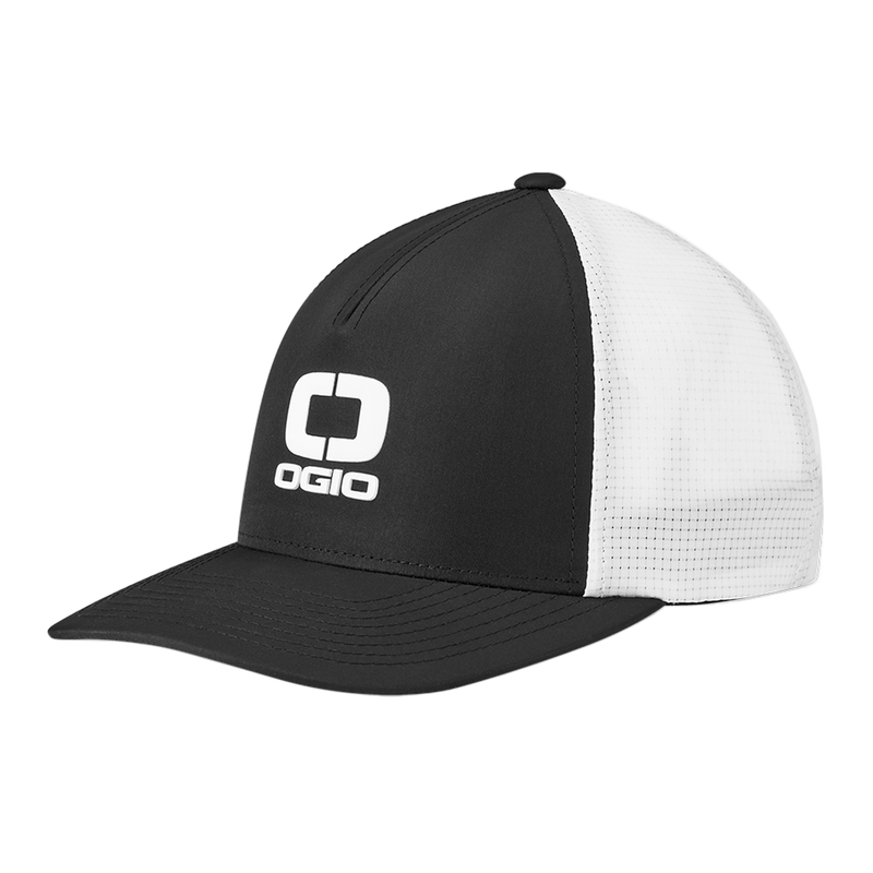 BADGE MESH HAT - BLACK