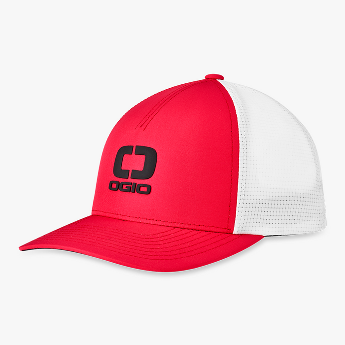 BADGE MESH HAT - RED