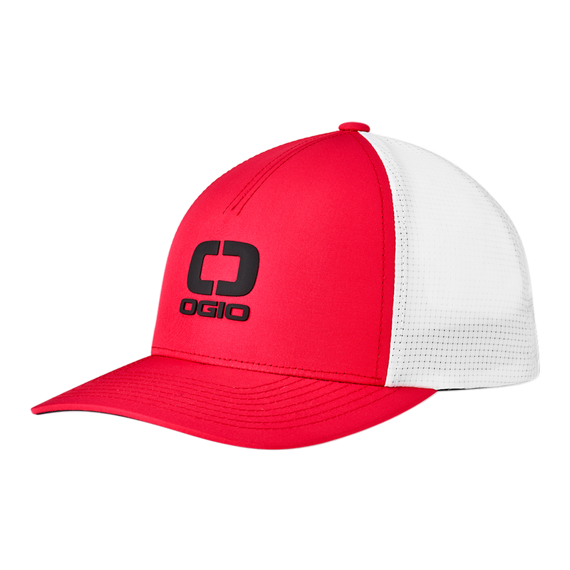 BADGE MESH HAT - RED
