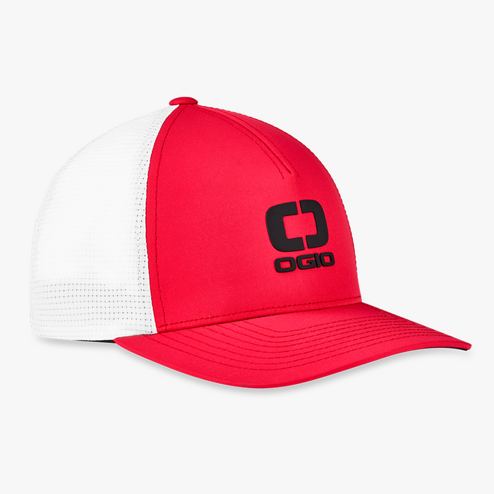 BADGE MESH HAT - RED