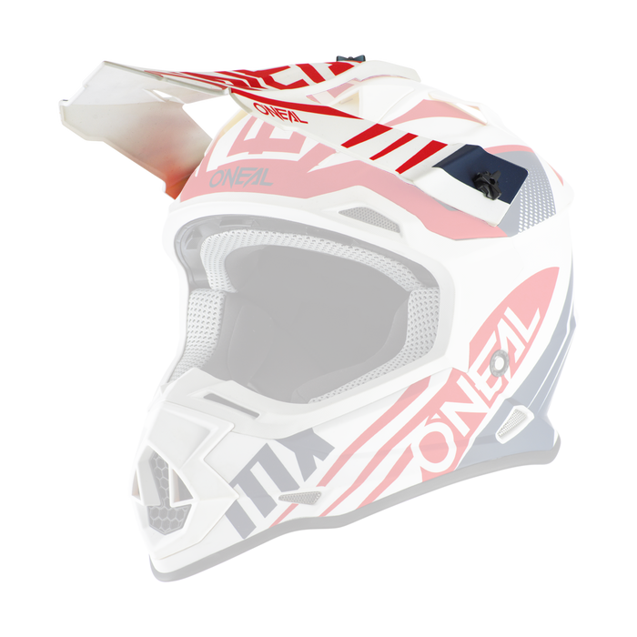 Replacement 2 SRS Spyde White/Blue/Red visor