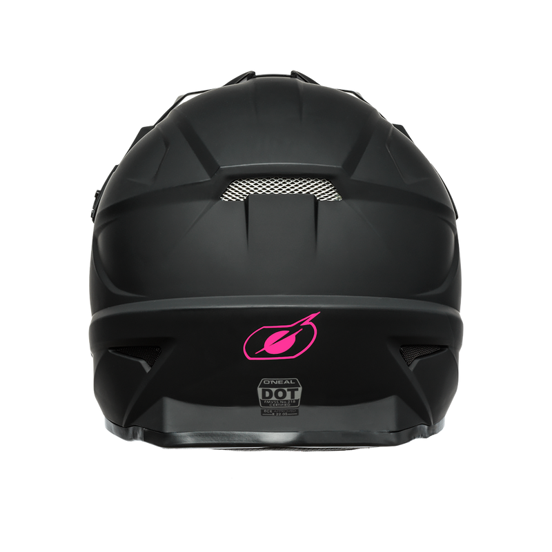 black and pink motorcycle helmet Youth 1 SRS Solid Helmet Black/Pink – O'NEAL