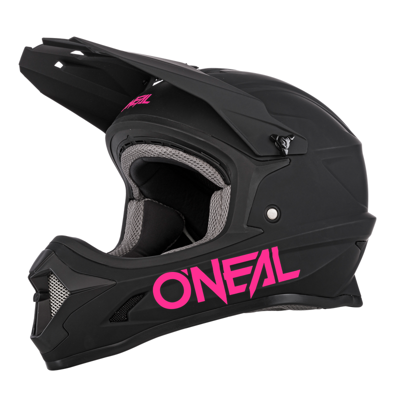black and pink icon helmets Youth 1 SRS Solid Helmet Black/Pink – O'NEAL