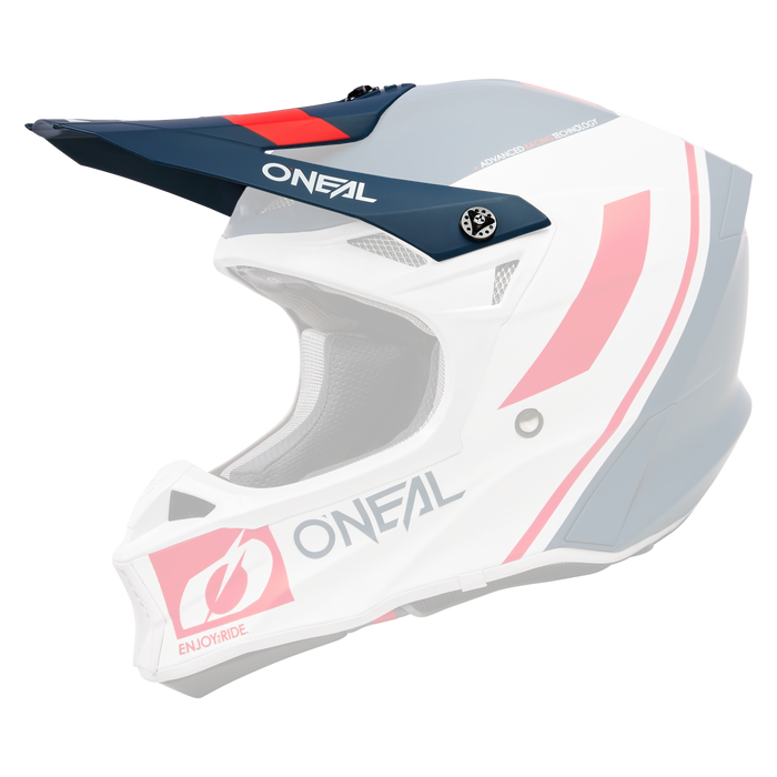 Replacement 10 SRS Flow Blue/White/Red Helmet Visor