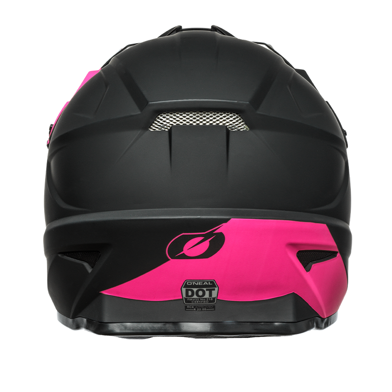 1 SRS Solid Helmet Black/Pink