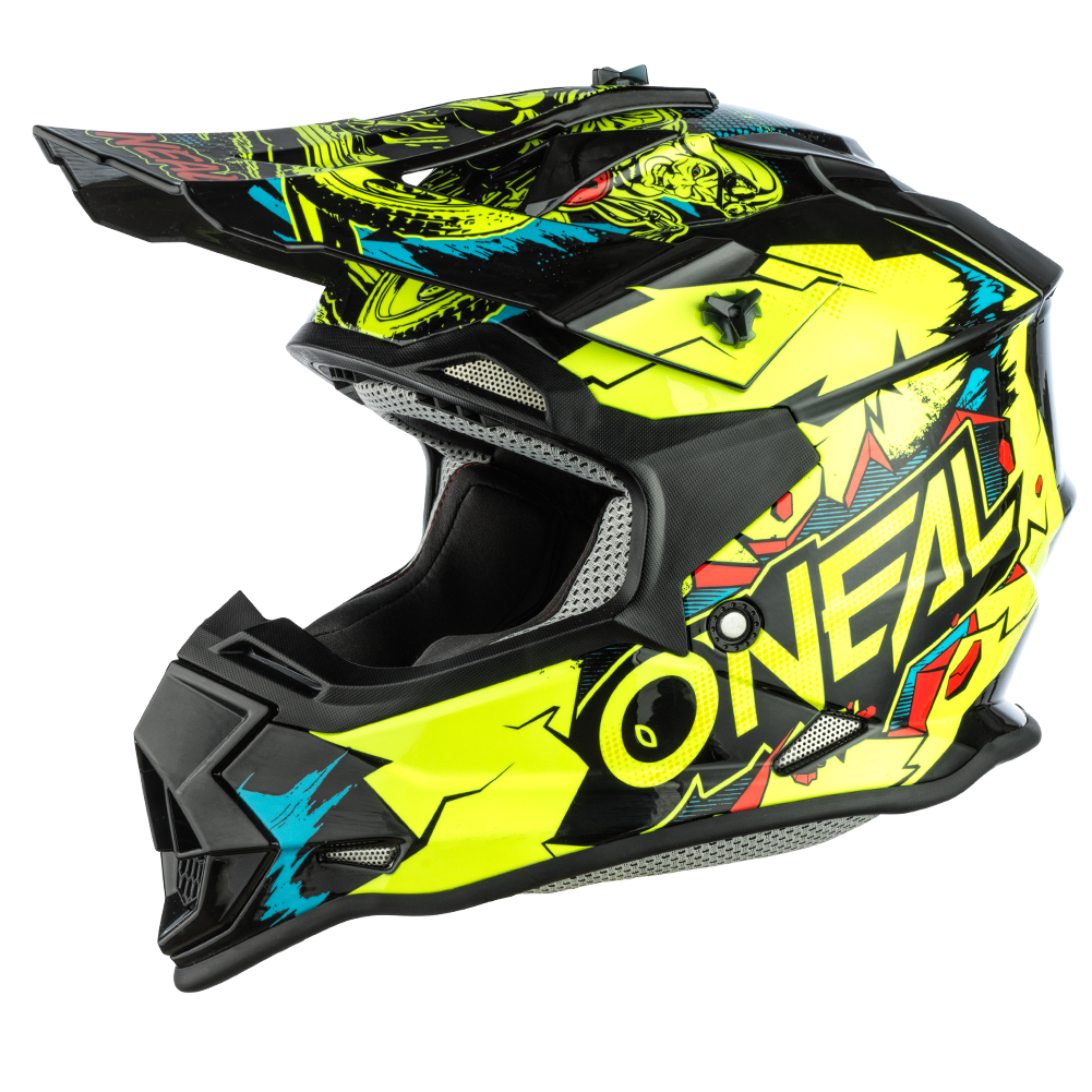 2 SRS Youth Villain Helmet Neon Yellow