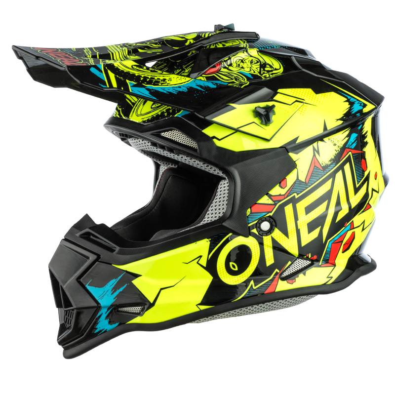 2 SRS Youth Villain Helmet Neon Yellow